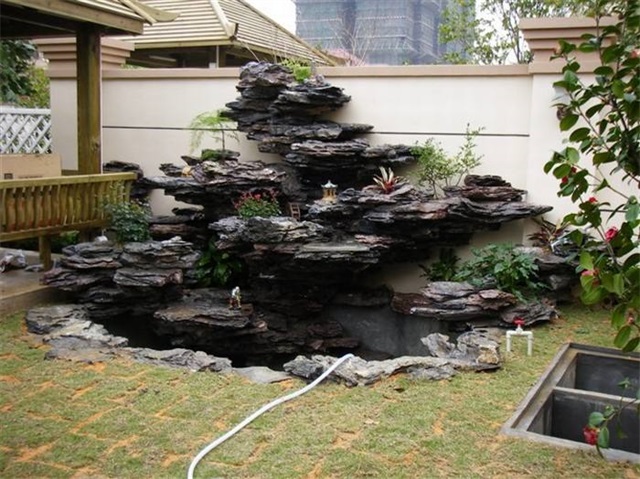 三明庭院鱼池过滤池改造